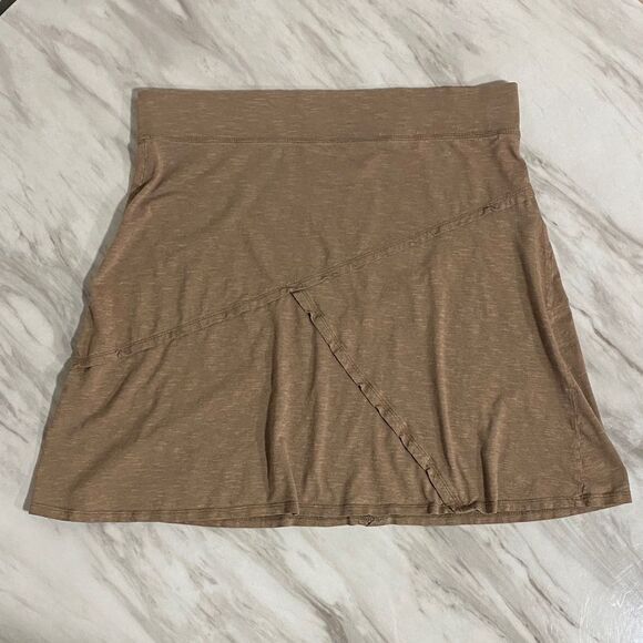 Horny Toad Toad&Co‎ Brown Oblique Skirt Size Large Organic Cotton TENCEL Blend - Picture 7 of 11